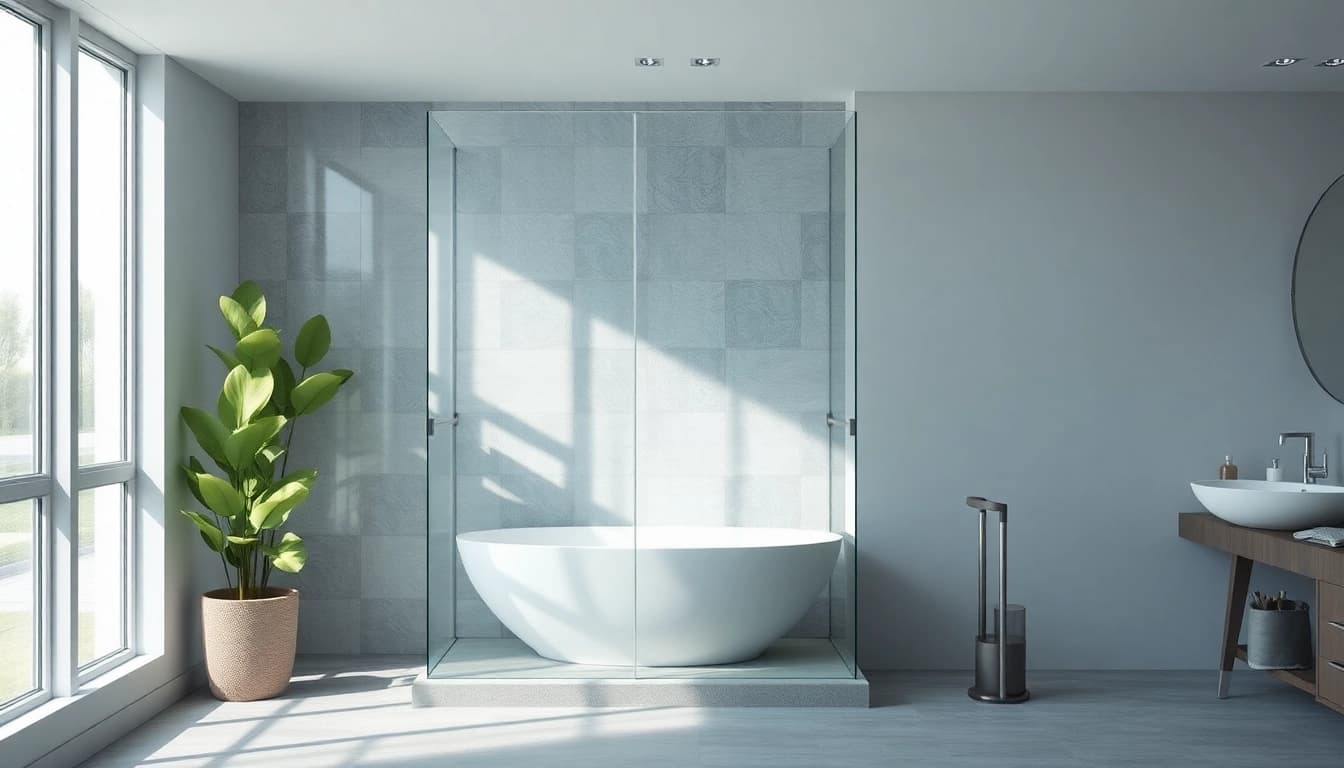 Installer une paroi de douche sirhona dans une salle de bains moderne, avec des éléments élégants.
