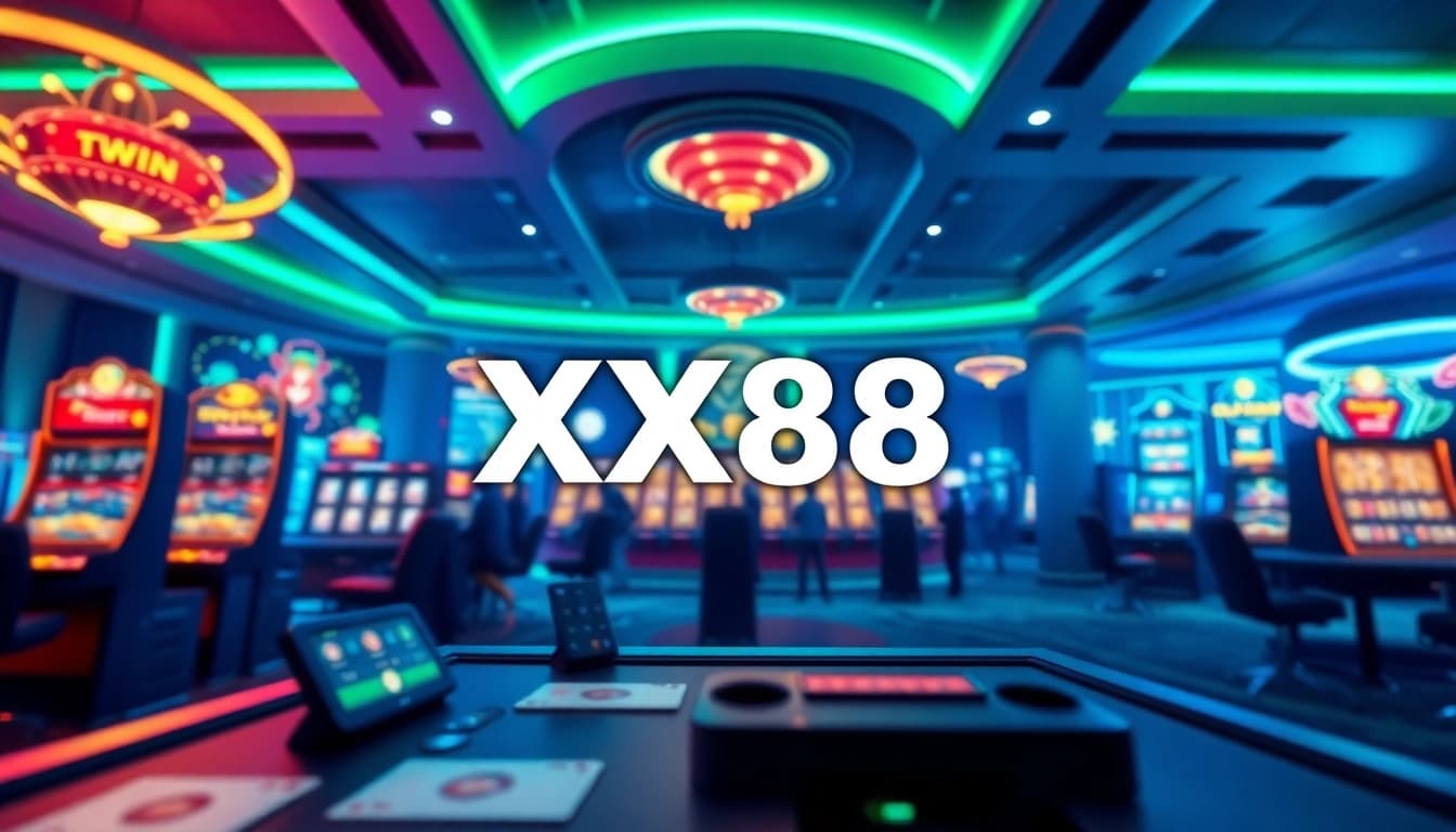 Experience the excitement of online gaming with XX88's vibrant casino atmosphere.