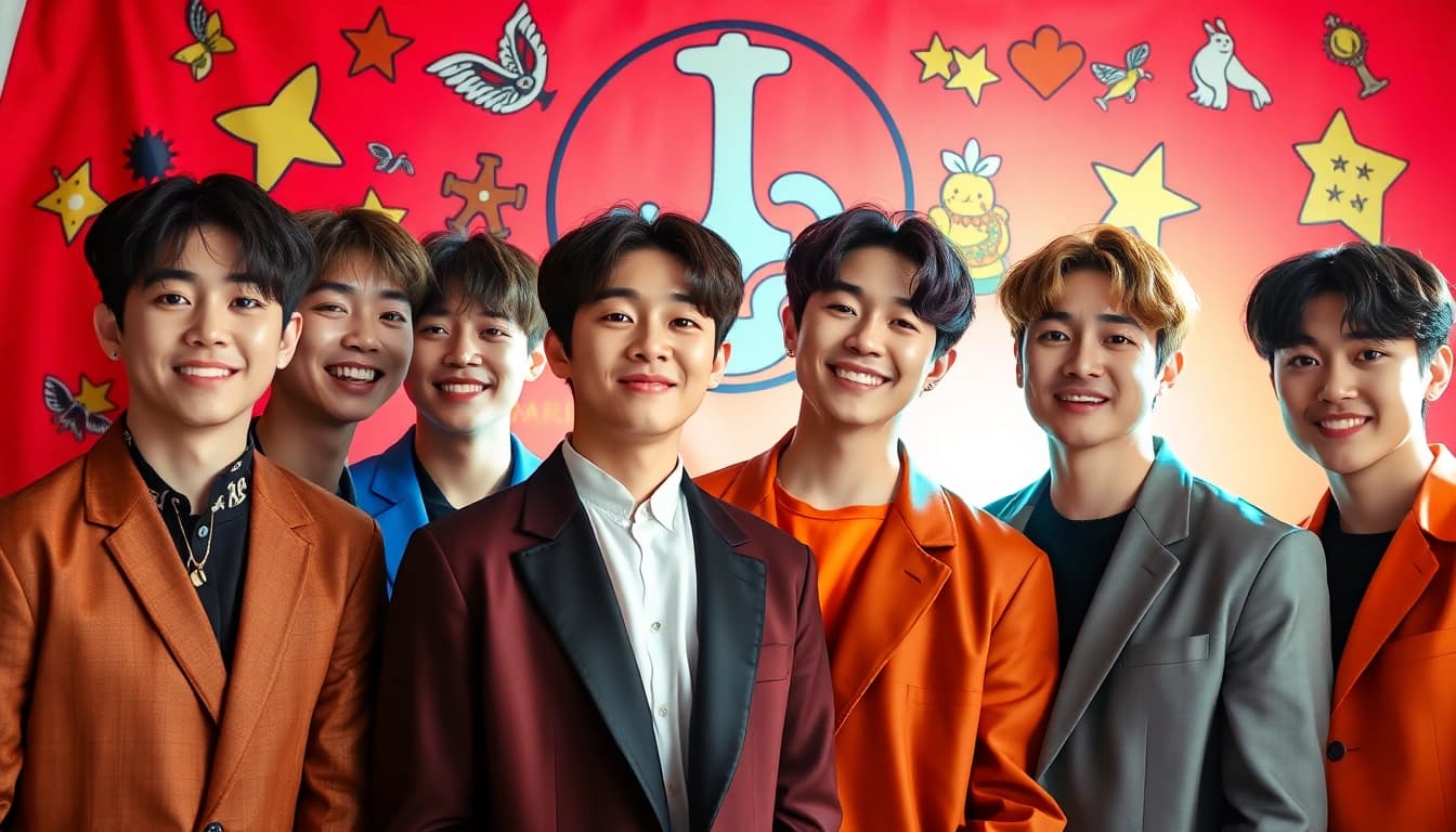 Portrait of BTS members showcasing their individuality and music journey.