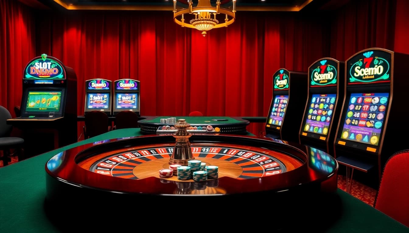 Experience the thrill of slot demo scatter hitam with vibrant casino visuals capturing excitement.