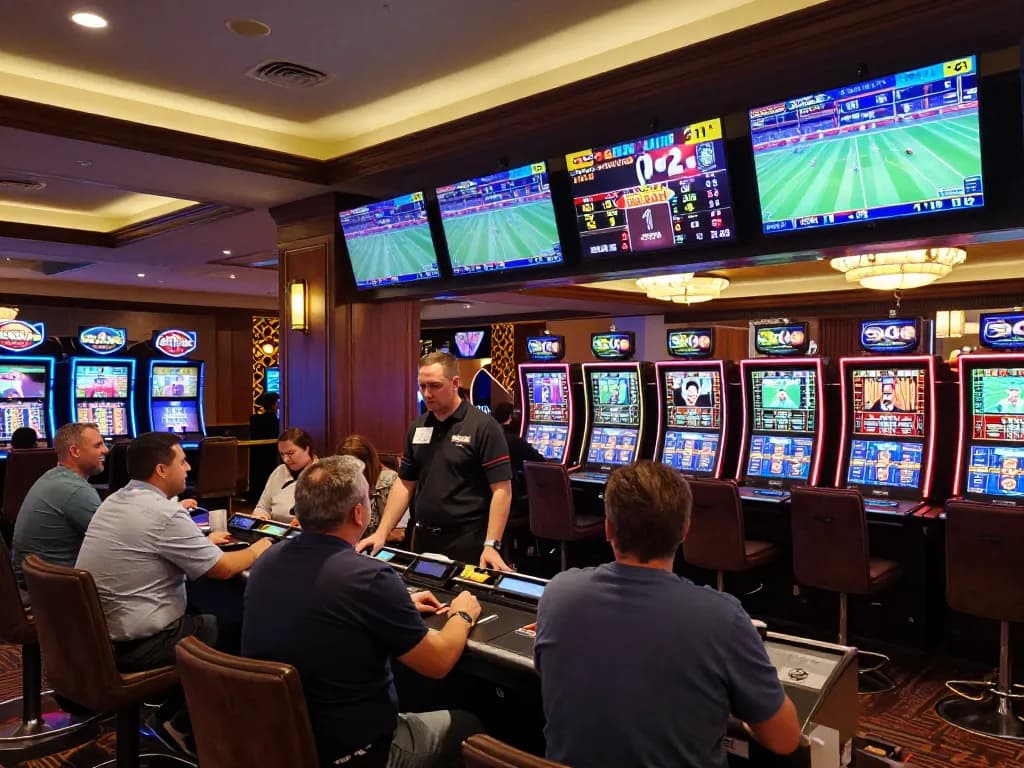 xibetgame showcases an exciting sports betting atmosphere with bettors eager to place wagers on live events