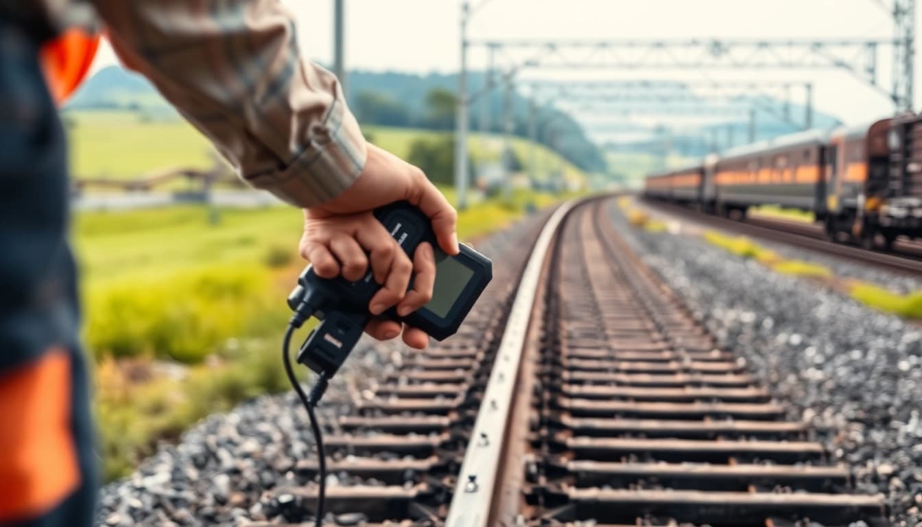 Conducting a Track Inspection with a handheld device in a railway environment