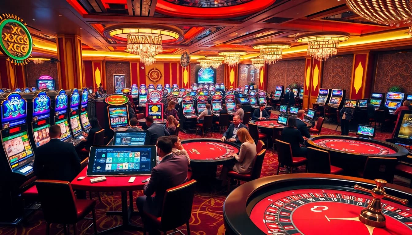 Players enjoying various games at the XXGG online casino, experiencing excitement and strategy.
