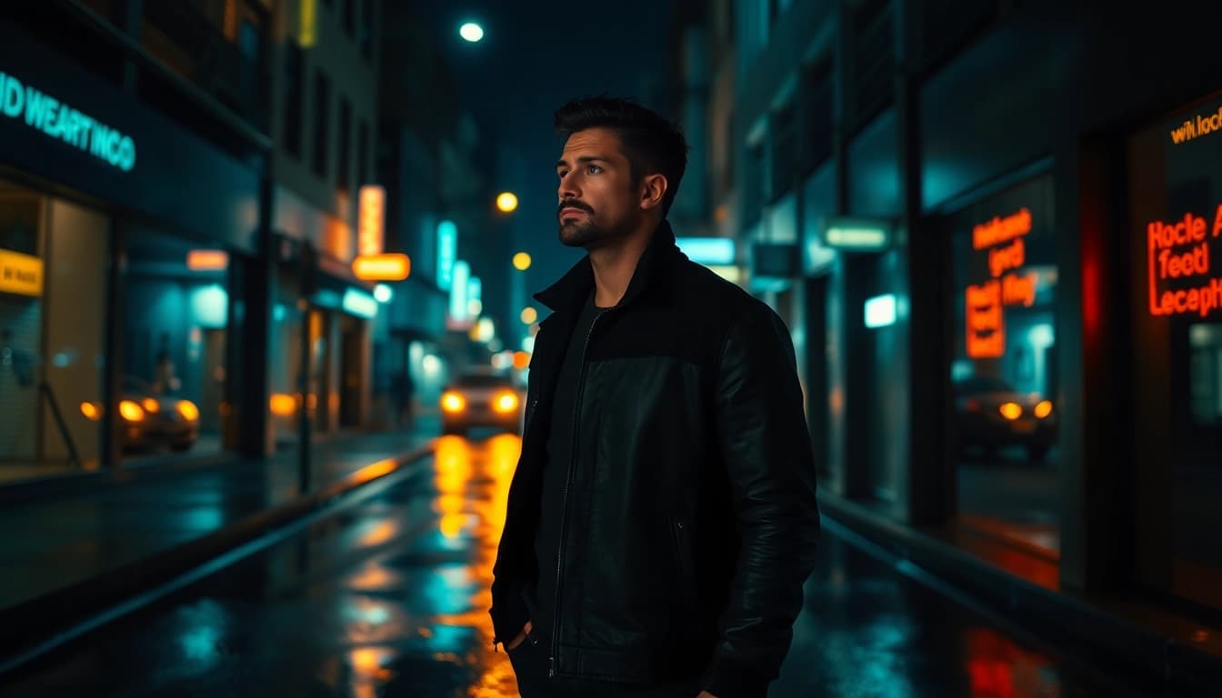 Heroic figure in shadowy alley evoking suspense and action for fans of Like Reacher.