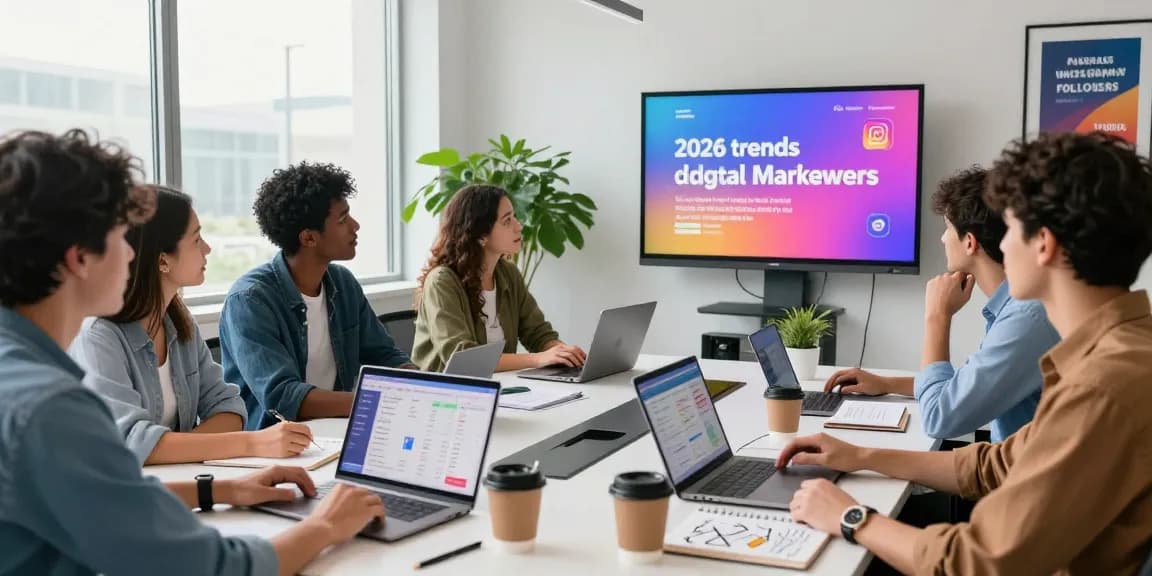 Gathering to discuss strategies to acheter des abonnés instagram at a modern workspace with digital marketing elements.