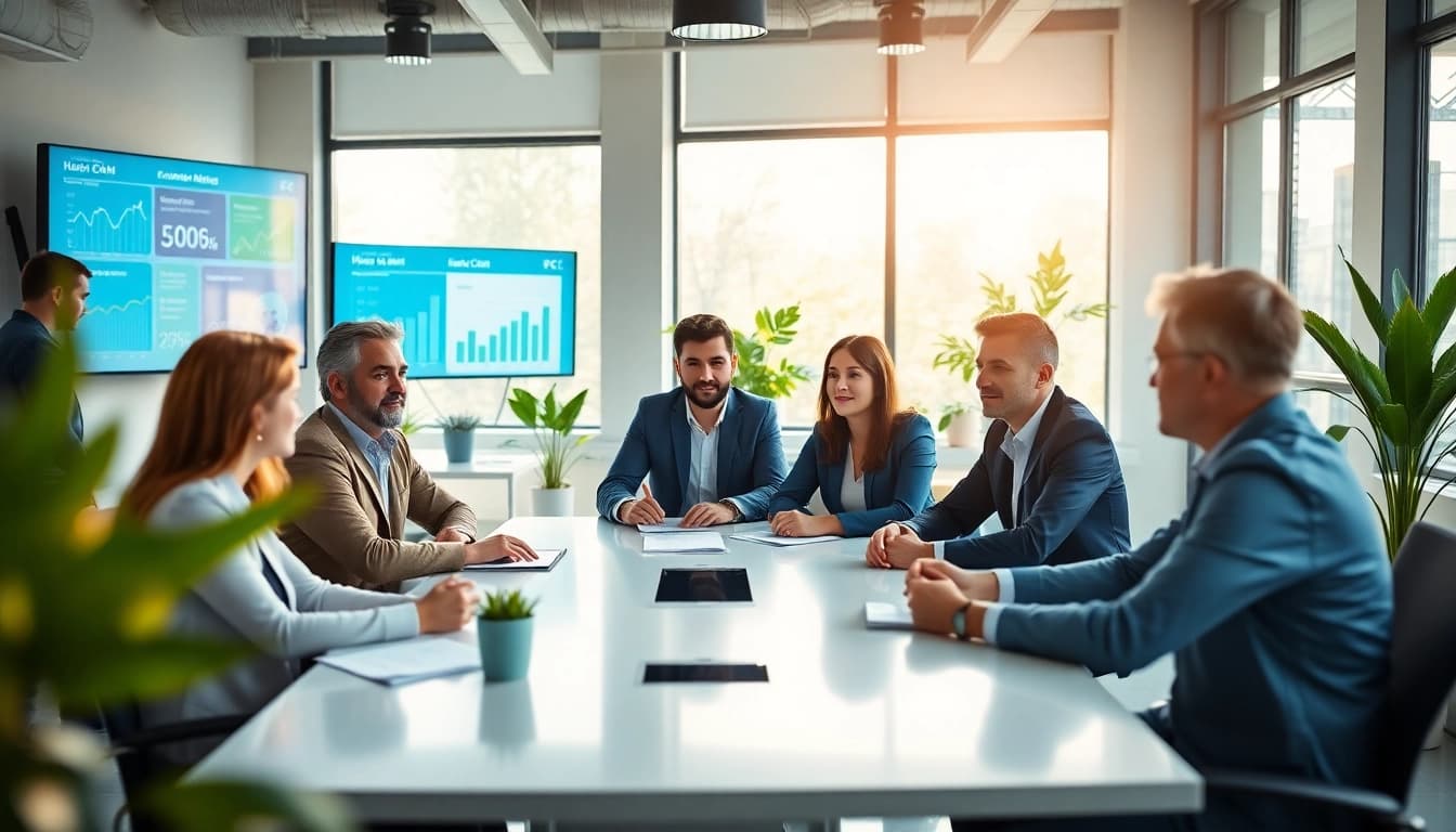 Discover how professionals use hubspot crm free to enhance teamwork and productivity in a vibrant setting.