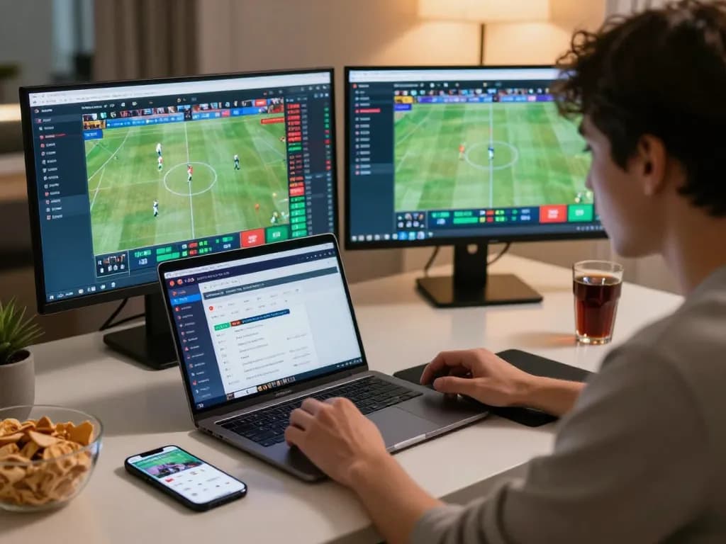 Engaging moment of a user placing bets on the tg88 online betting platform during a live sports event.