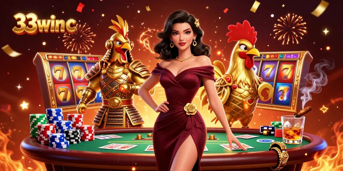 Engage with the thrilling atmosphere at 33win c featuring glamorous characters and vibrant gaming elements.