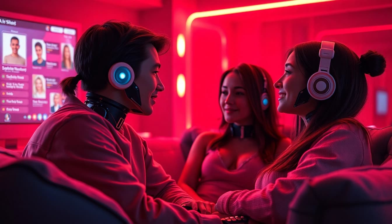 AI chat sex interaction showcasing intimate and engaging conversations with lifelike avatars.