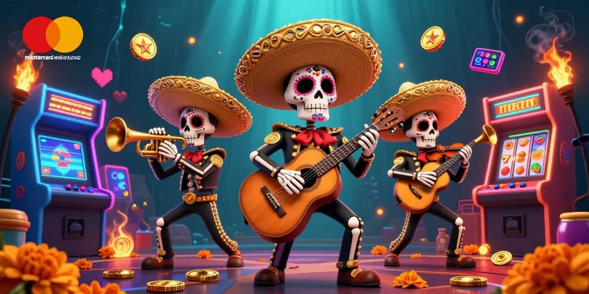 Experience thrilling gameplay at mastercard credit card casinos with vibrant characters and casino elements.