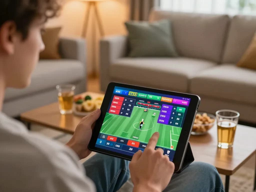 Player engaging with live sports betting on uu88ae from the comfort of their home