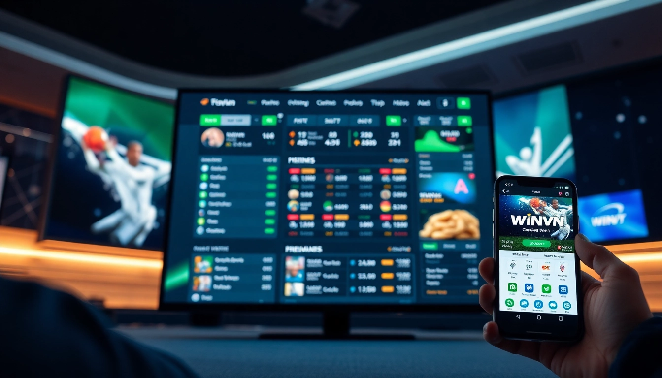 Trustworthy gambling experience with Winvn uy tín showcased on a sleek betting platform.