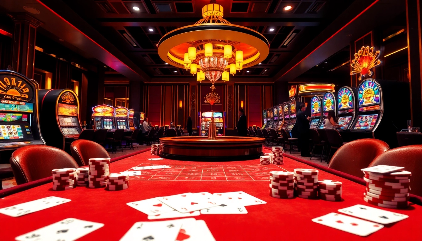 Experience the excitement of PS99 with a vibrant casino table showcasing cards, chips, and a roulette wheel.