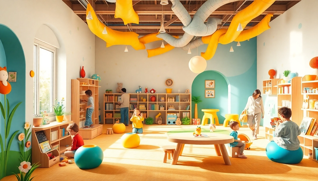 Playful MMOO-themed children's play area filled with vibrant toys and engaging elements.