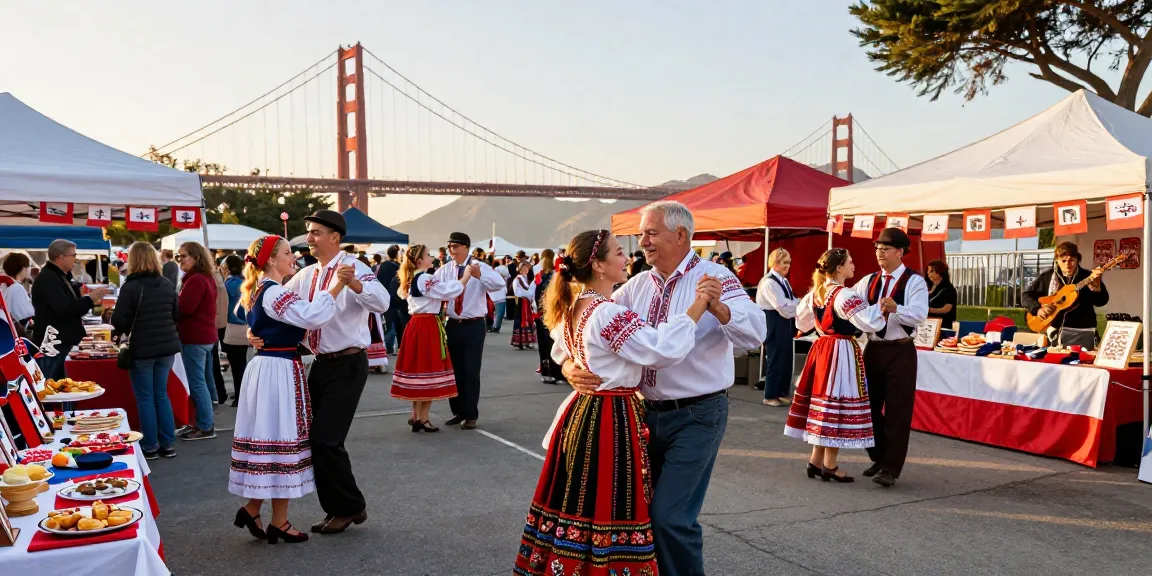 Polish community cultural festival in San Francisco at https://www.sfpol.com/ featuring traditional dance and vibrant activities.