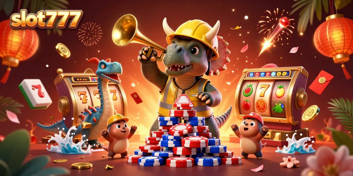 Menyusuri slot777, triceratops membangun chip poker dengan sorakan dari parasaurolophus dan compys di sekitarnya.