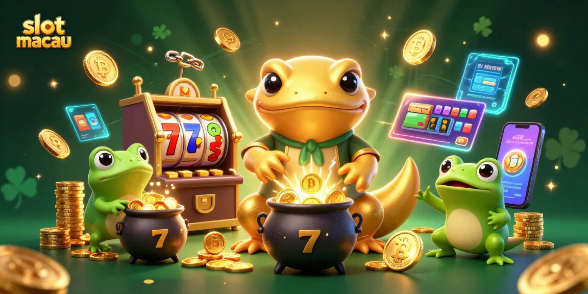 Spin the reels and win big with slot macau in this vibrant 3D casino illustration.