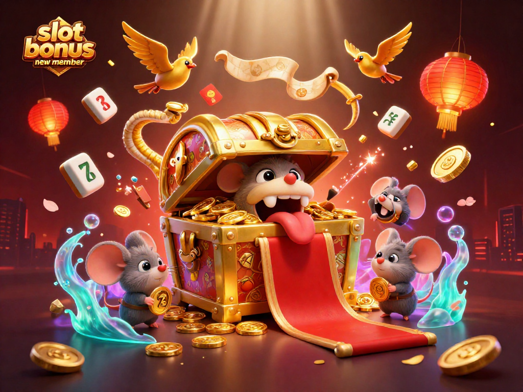Engage with the slot bonus new member and uncover hidden treasures in a vibrant casino scene.