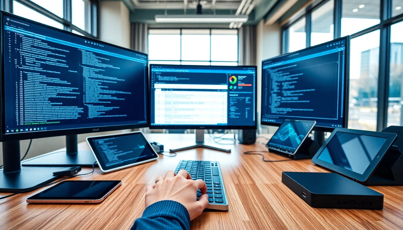 Streamline PowerShell automation for IT compliance with a professional IT setup in a modern office.