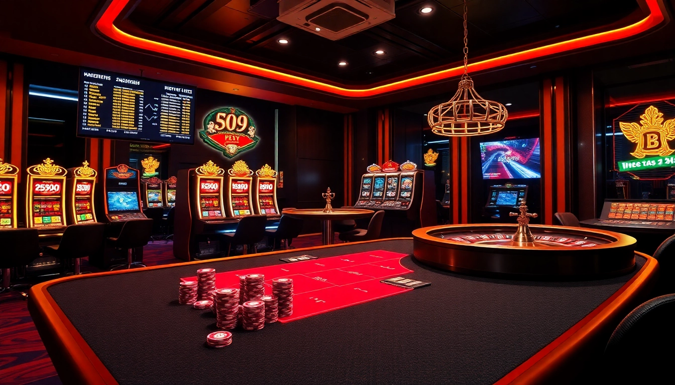 Experience the excitement of gambling at PS99 with vibrant tables, slot machines, and betting action.
