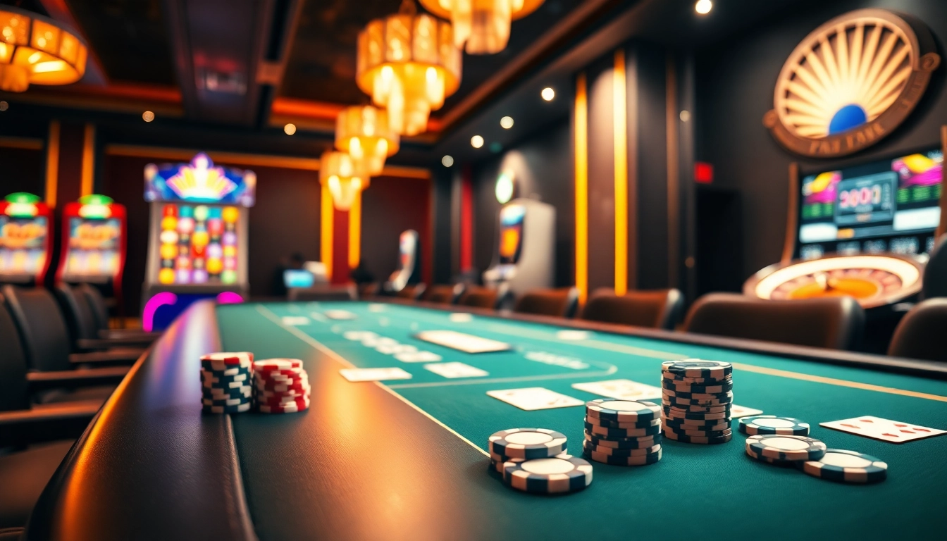 Experience the excitement of xxgg with a sophisticated casino poker table setup.