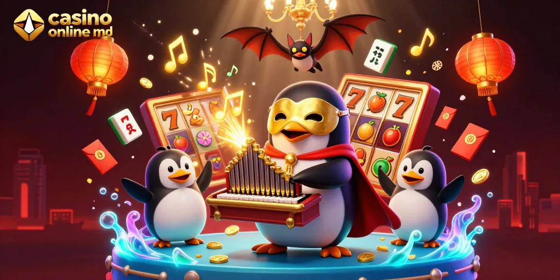 Sloturi electrizante și aventuri la casino online md, cu simboluri de câștig și atmosferă captivantă.