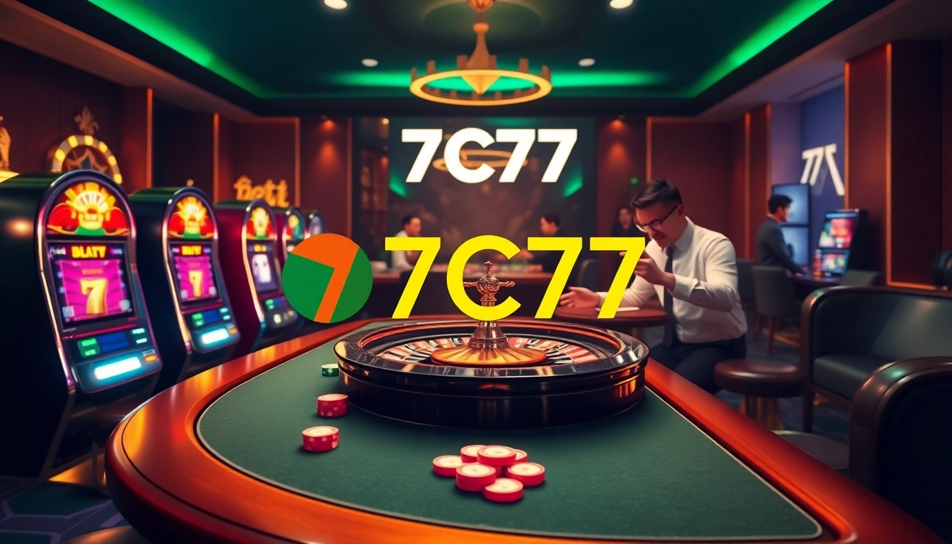 Join the excitement at 7C77 Casino with dynamic gameplay on a professional table.