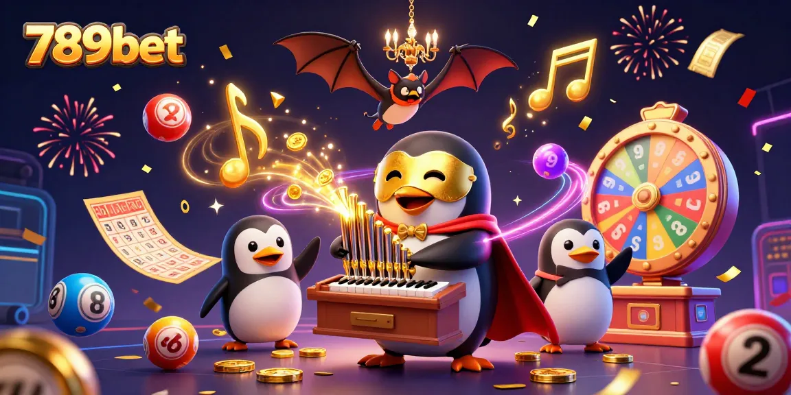 Trải nghiệm cá cược thú vị tại 789bet với hình ảnh sinh động từ penguin chơi nhạc cụ phát vàng.