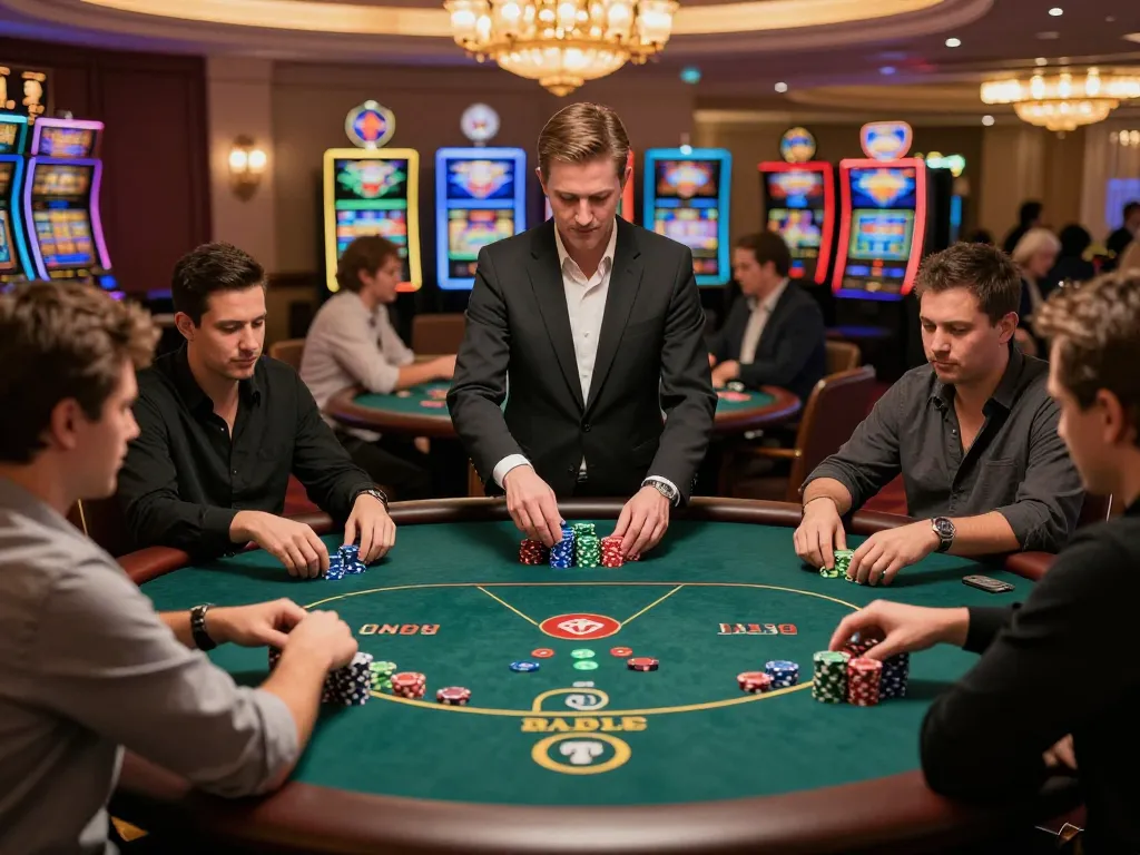 Engaged players at kubet's poker tables experiencing thrilling moments of gambling.