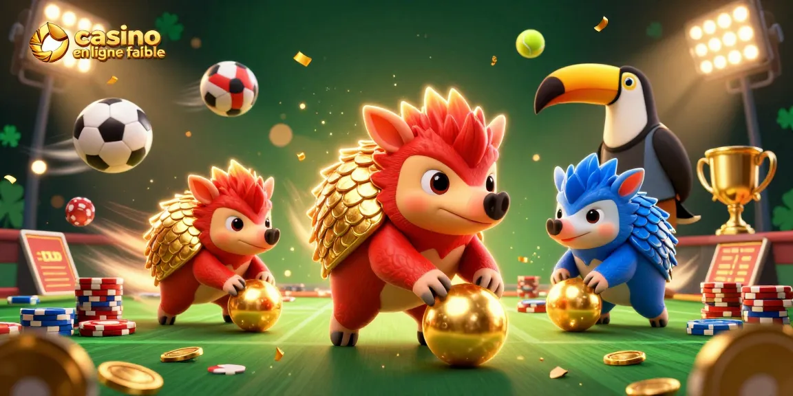 Casino en ligne fiable : pangolins rivaux en pleine partie avec des éléments de jeu.