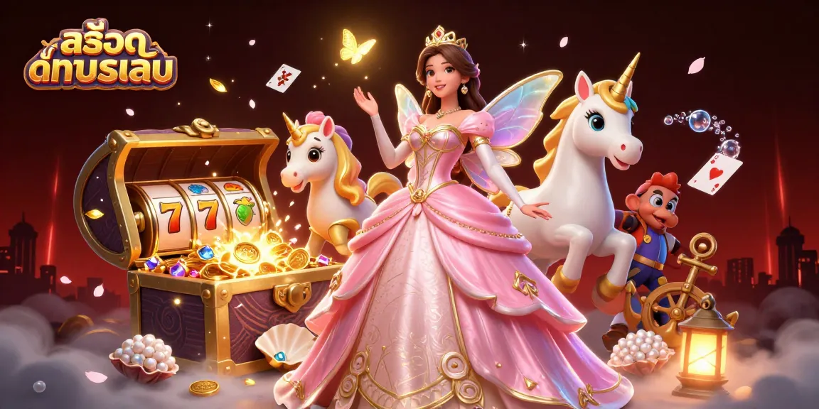 Play สล็อตทดลองเล่น with dynamic fruit slots, vibrant characters, and sparkling treasures in a stunning casino atmosphere.
