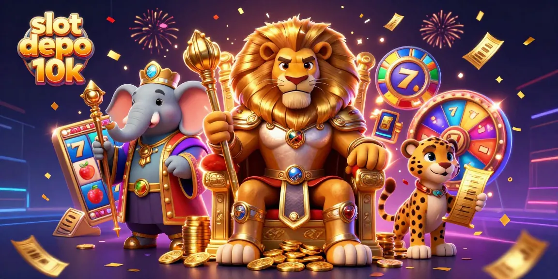 Experience the thrill of slot games with the captivating scene of slot depo 10k amidst vibrant action.