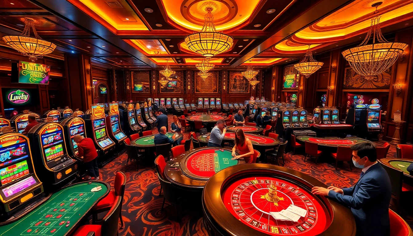 Join the excitement at https://luckywin.fan/ with glamorous casino tables showcasing thrilling games.