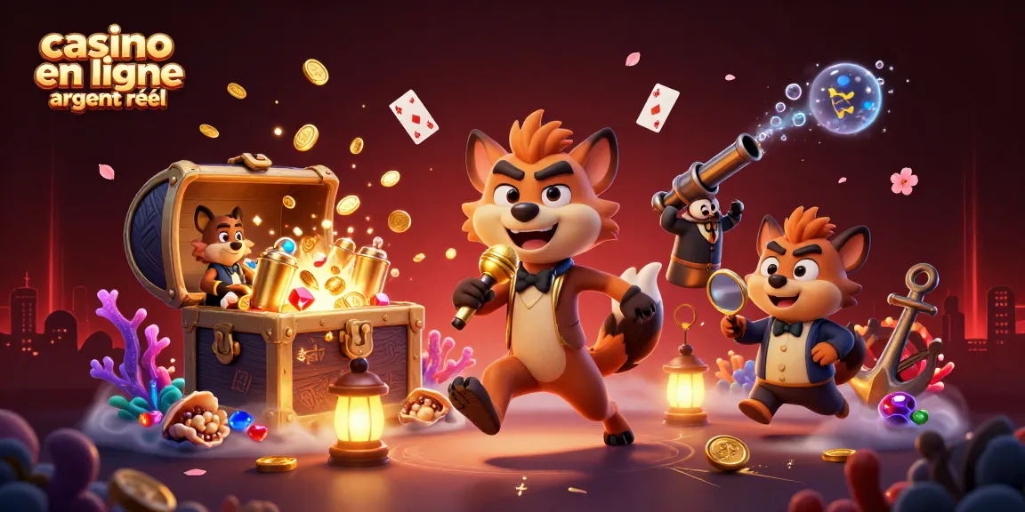 Casino en ligne argent réel : hyènes animées gérant un club de casino, avec des éléments de jeux en direct.