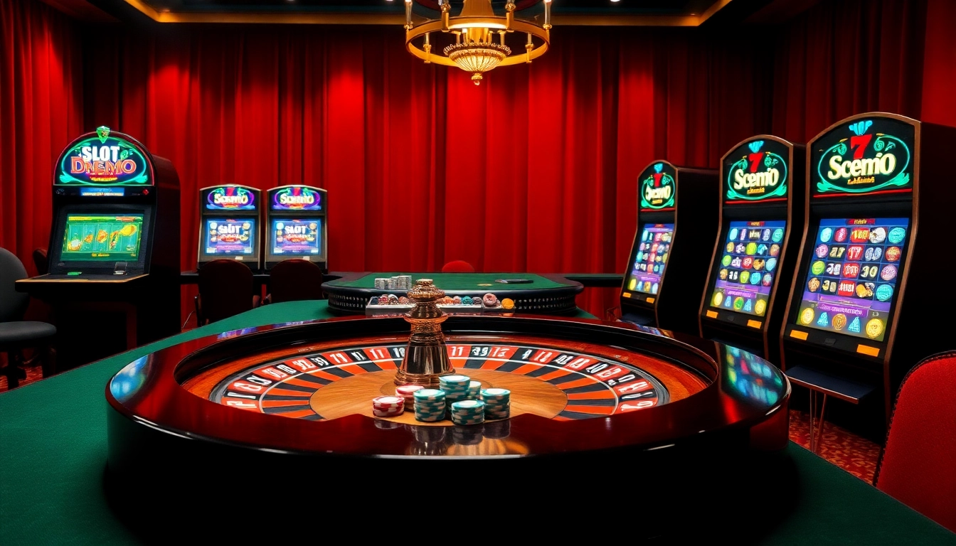 Experience the thrill of slot demo scatter hitam with vibrant casino visuals capturing excitement.