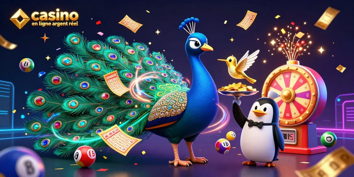 Faites des gains au casino en ligne argent réel, avec un paon aristocratique et des actions de jeu captivantes.