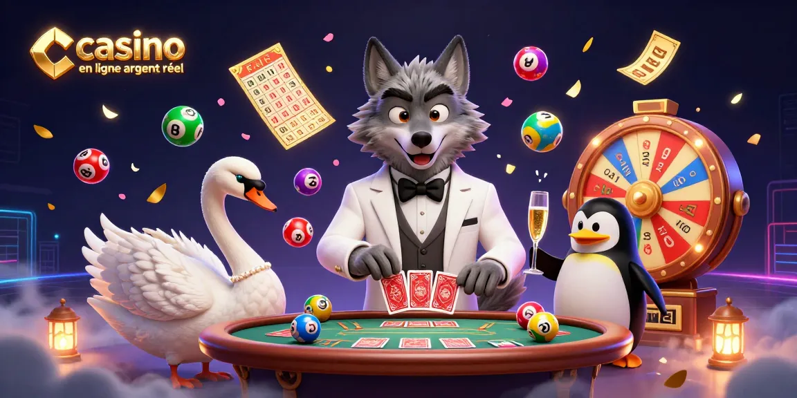 Vivez l'excitation dans un casino en ligne argent réel avec un élégant loup et un gracieux cygne.
