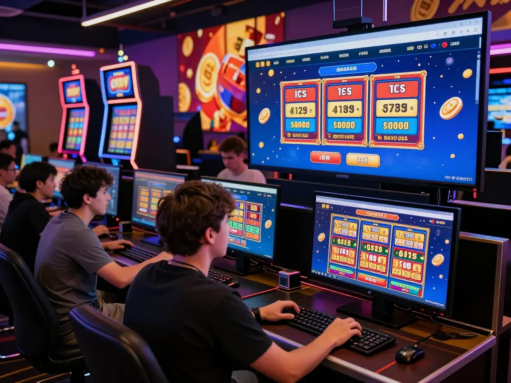 Engaging wraungtoto online gambling scene with diverse players excitedly placing bets on vibrant digital platform.