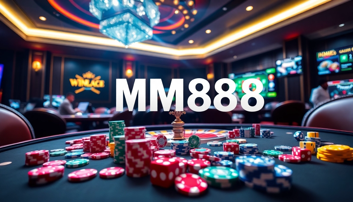 Engaging casino scene with gaming elements and the website prominently featured.