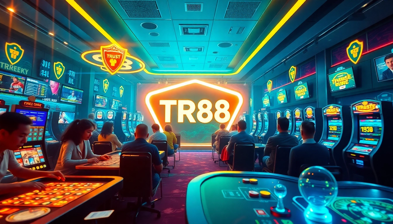 Engaging TR88 online gaming scene showcasing diverse players in a vibrant atmosphere.