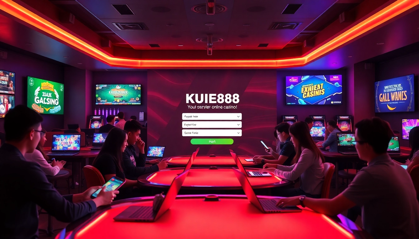 Engaging registration interface for Đăng Ký KUBET88 – Nhanh Gọn, Dễ Dàng Và Nhiều Ưu Đãi with diverse players in a vibrant casino.