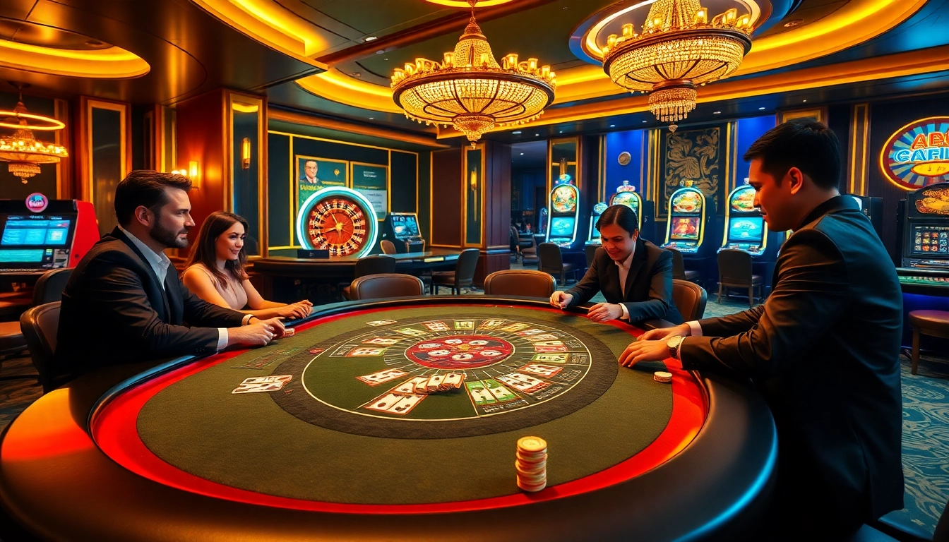 Experience vibrant gambling action at ABC8, featuring poker chips and roulette excitement.