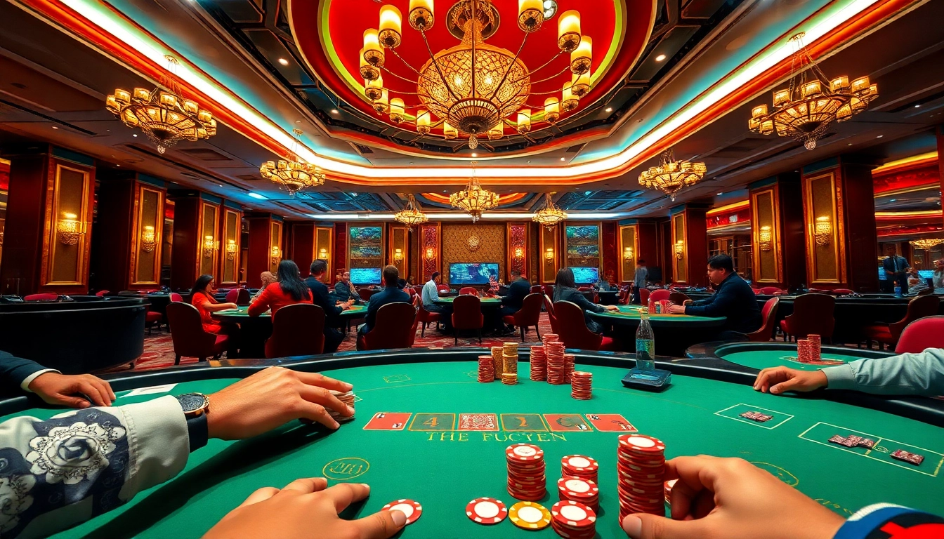 Engage in thrilling poker action at https://u888n.info/ with vibrant tables and colorful chips.