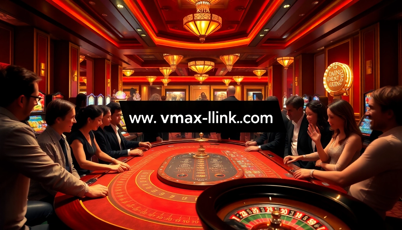 Experience thrilling moments at VMAX while playing table games at an elegant casino.