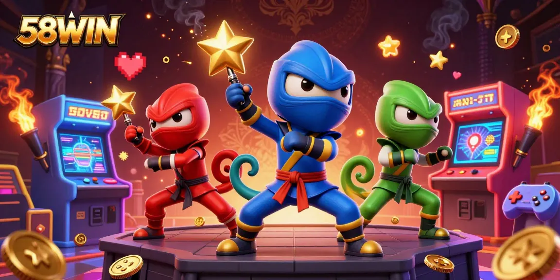 Experience thrilling gameplay with 58WIN's vibrant casino theme, featuring dynamic characters and rich game elements.