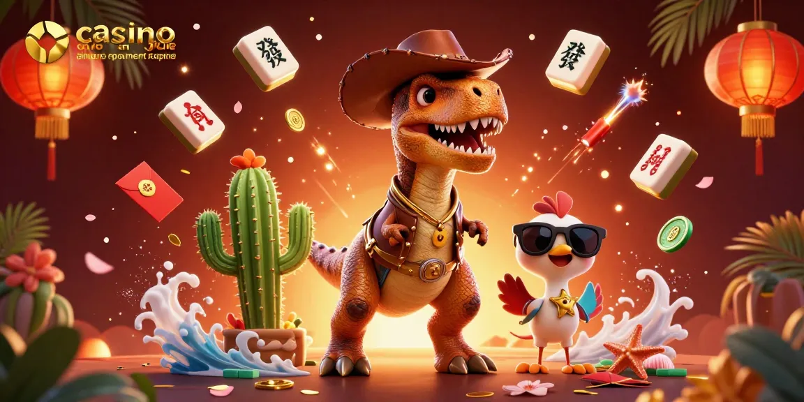 Illustrez votre expérience avec le casino en ligne paiement rapide grâce à un T-Rex, cactus et roadrunner dans un univers dynamique!