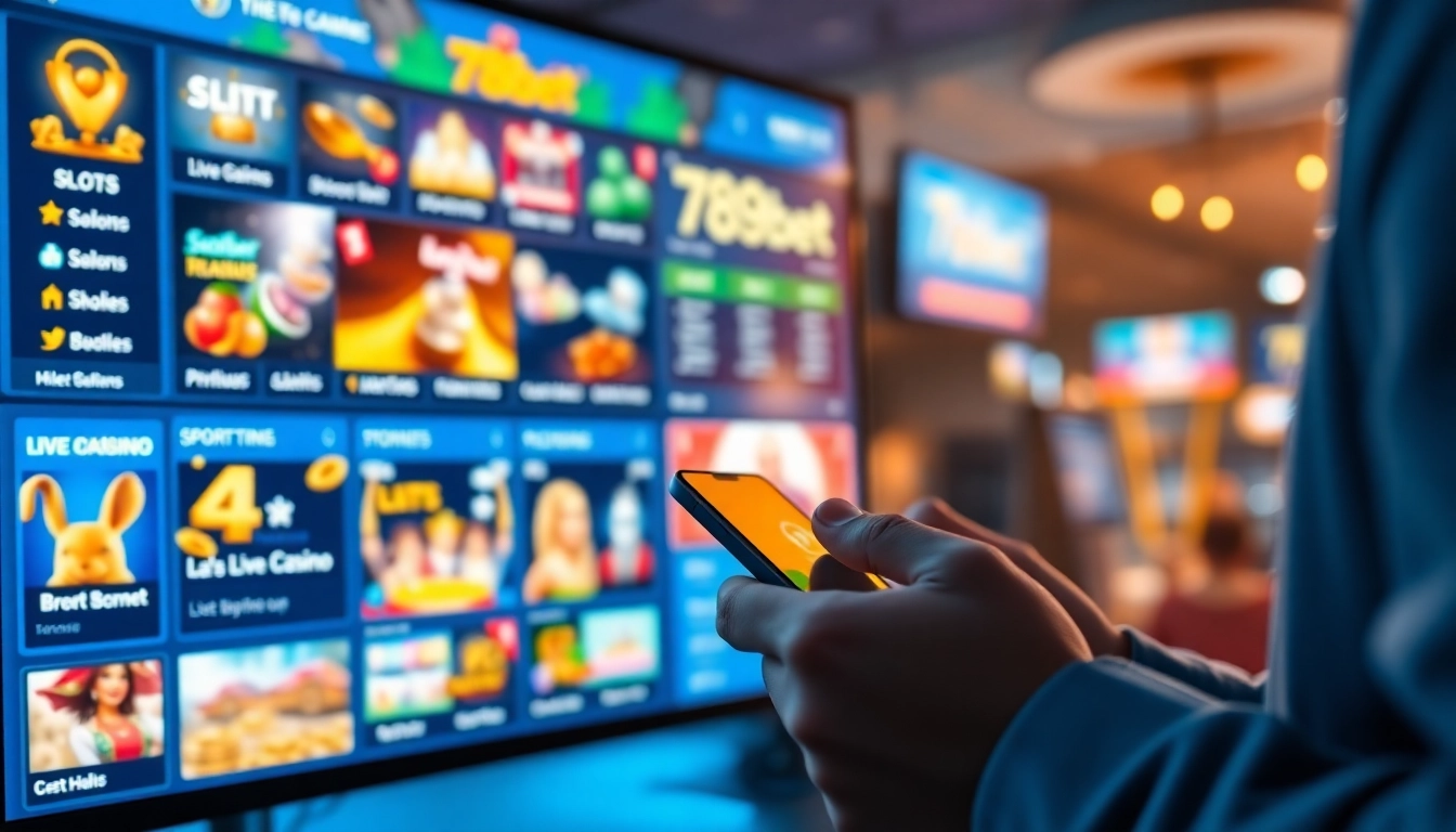 Immersive interface of the 789bet store showcasing various online gambling options.