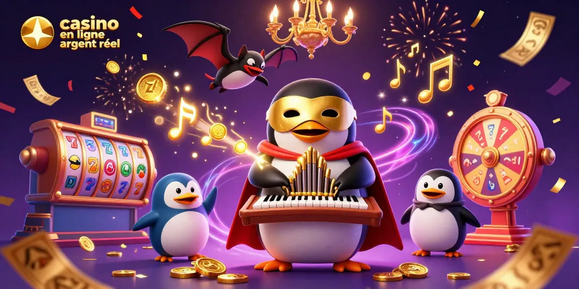 Plongez dans l'univers du casino en ligne argent réel avec cette illustration dynamique de jeu de casino