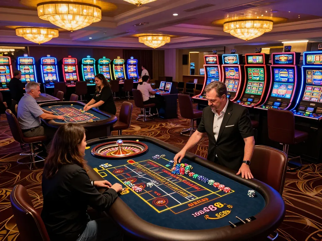 SC88 players engaging in exciting roulette gameplay with vibrant casino atmosphere.