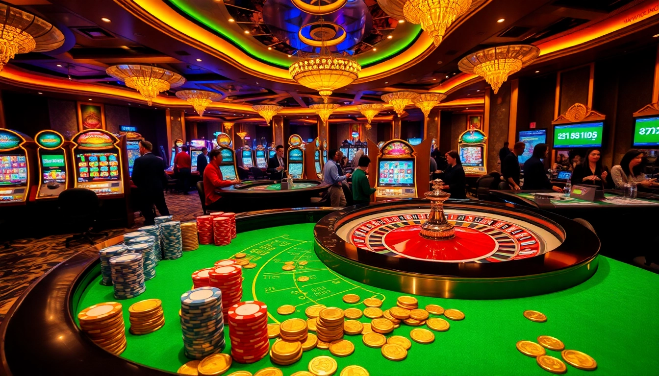 Experience the thrill of winning at https://gg88.gold/ with a vibrant casino scene featuring roulette and poker.
